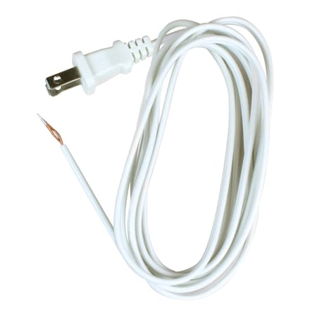 Jandorf 8' White Lamp Cord 18-2 SPT1 C60134